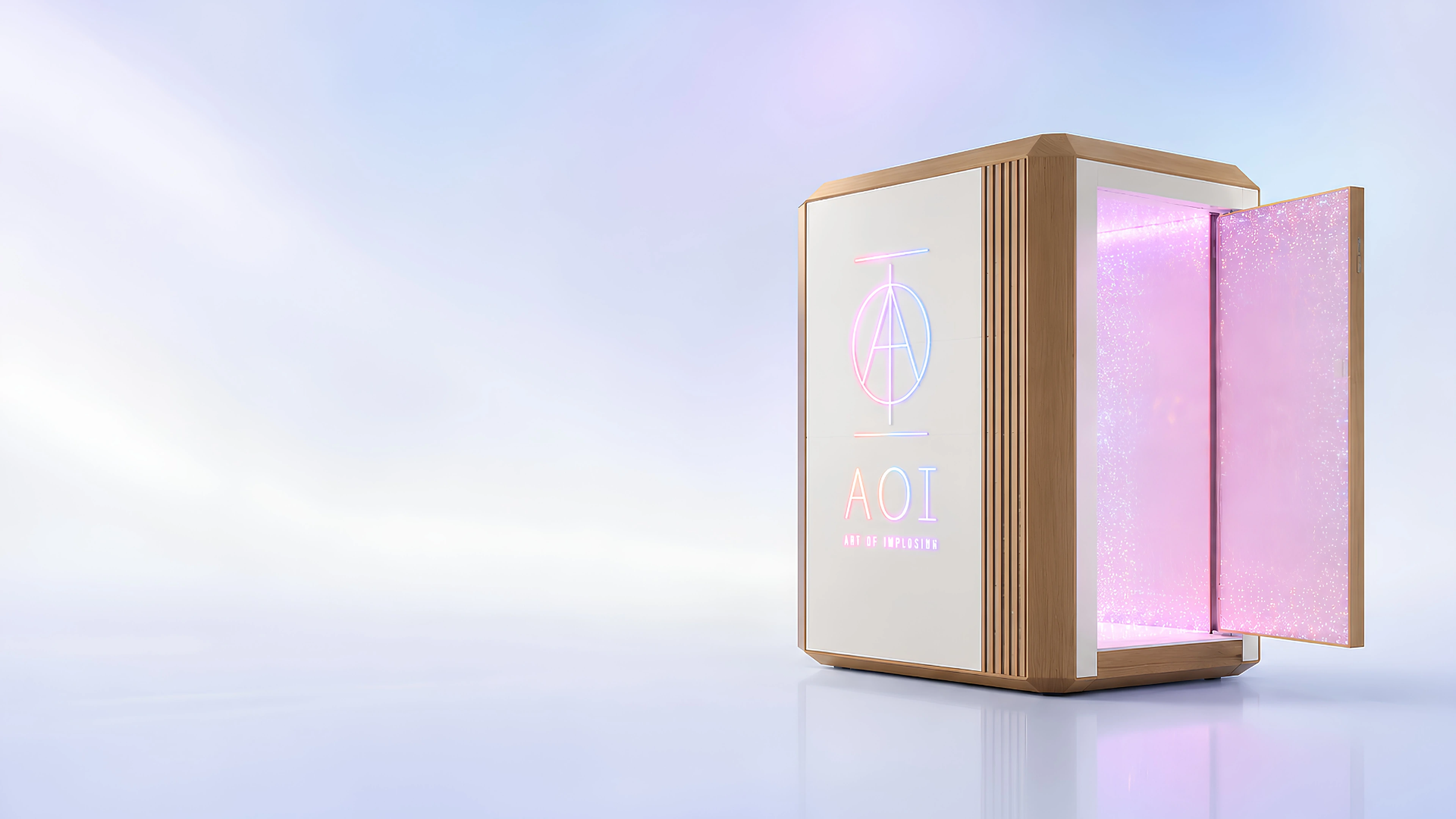 The AOI light chamber — a 528Hz light-and-sound therapy unit