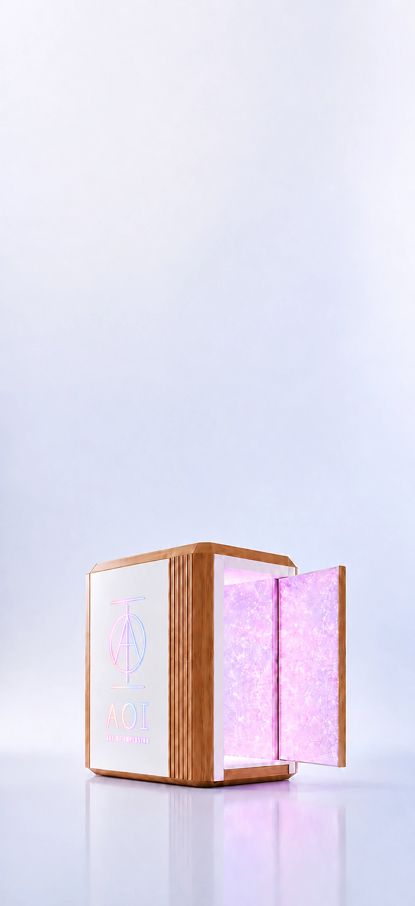 The AOI light chamber — a 528Hz light-and-sound therapy unit